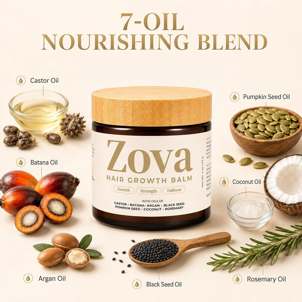 Hair Growth Balm with Rosemary Oil for Scalp & Damaged Hair - 4oz