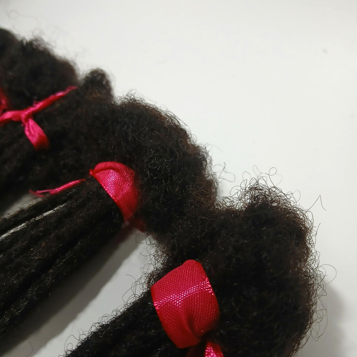 Human Hair Dreadlock Extensions 50 Strands 6 Inch 1B Natural Black