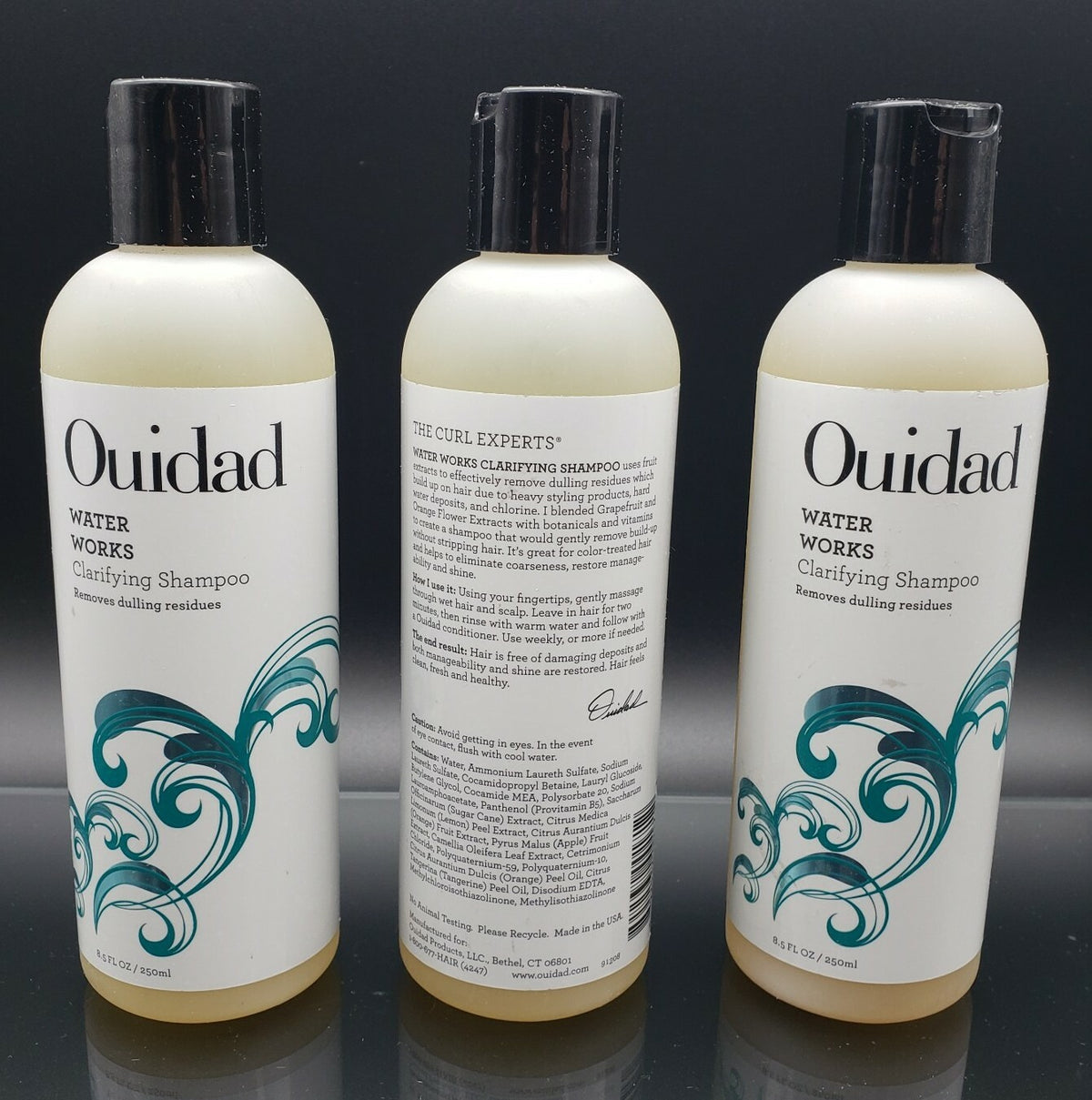 Lot of 3 Clarifying Shampoo 8.5 oz - Water Works for Hair Care