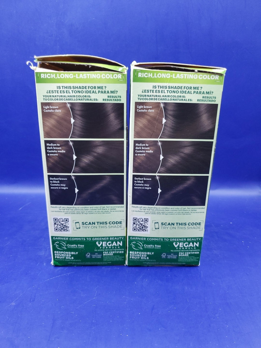 Garnier Nutrisse Nourishing Permanent Hair Dye 30 Darkest Brown 2 Pack