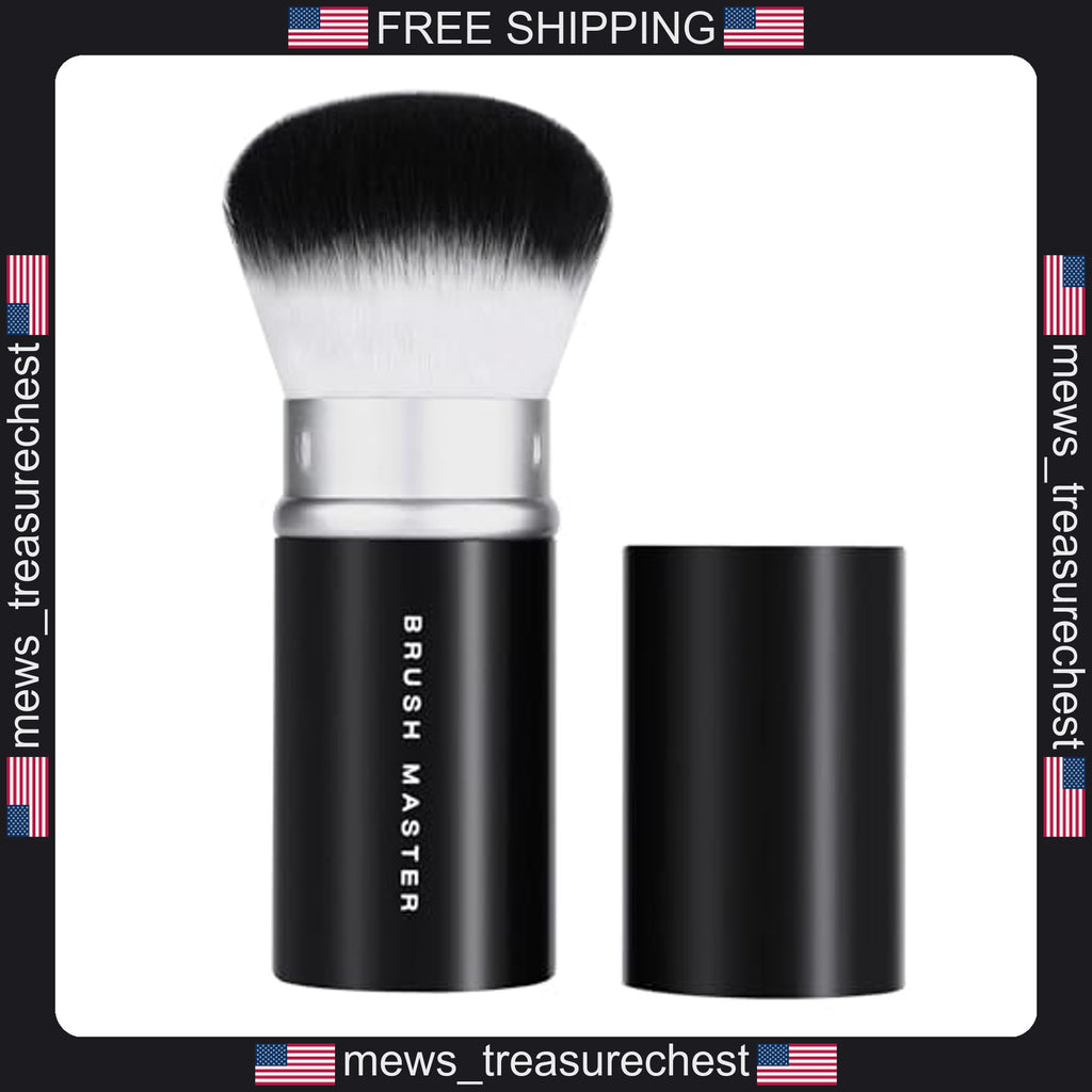Travel Retractable Kabuki Brush for Blush, Foundation & Powder