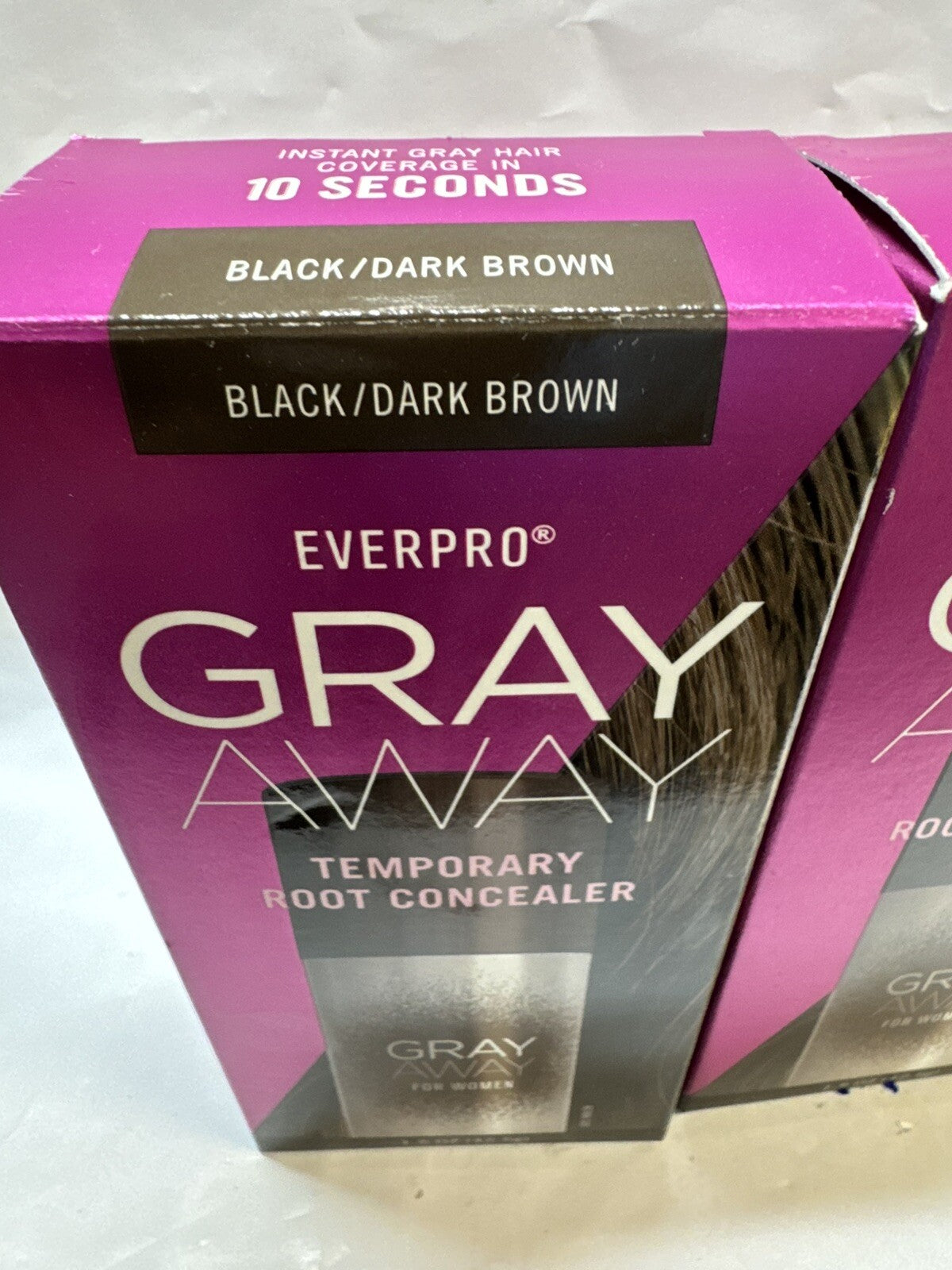 Everpro Gray Away Root Concealer Spray for Dark Hair 1.5oz — Pack of 2