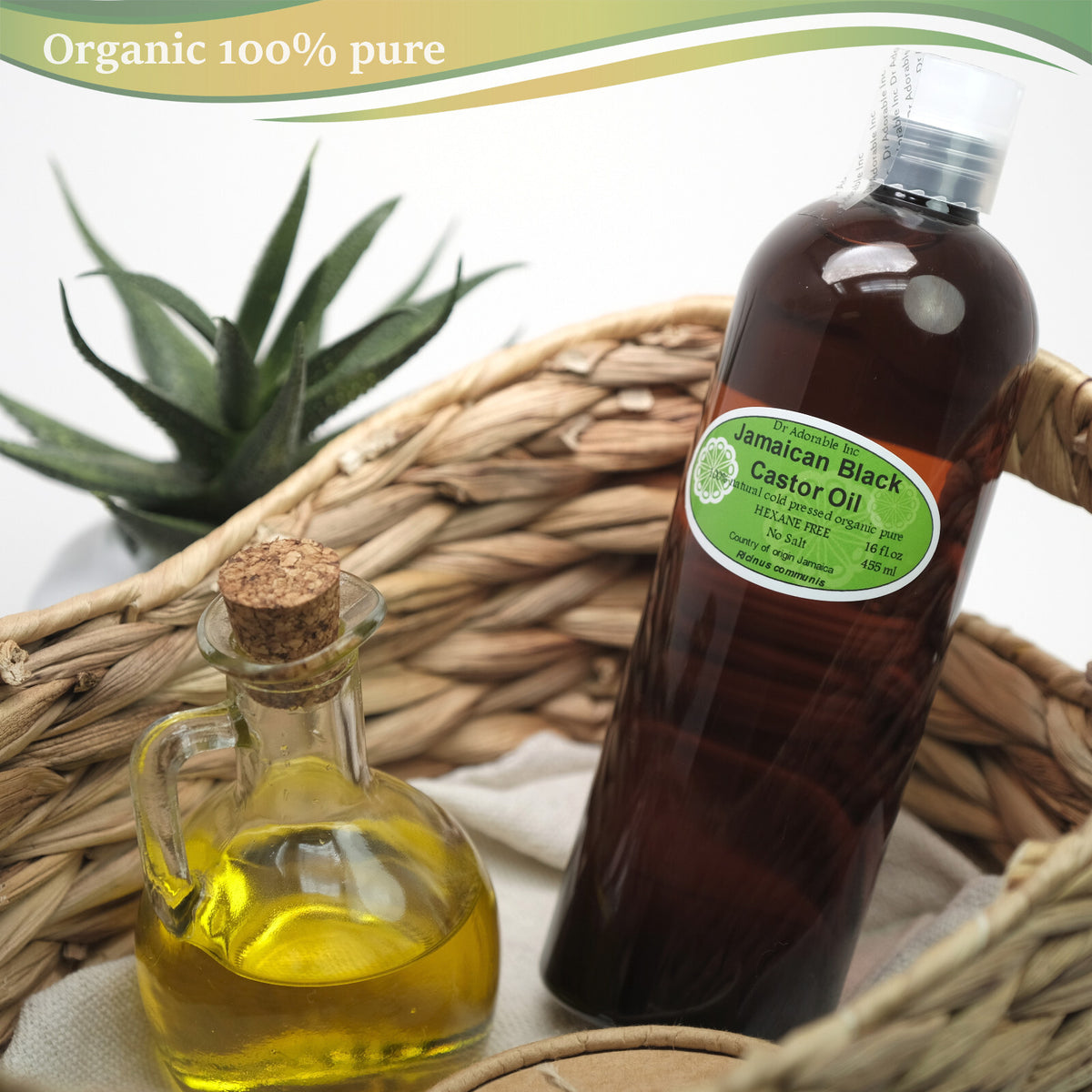 16 oz Jamaican Black Castor Oil - Pure Organic Hair Growth & Repair Oil