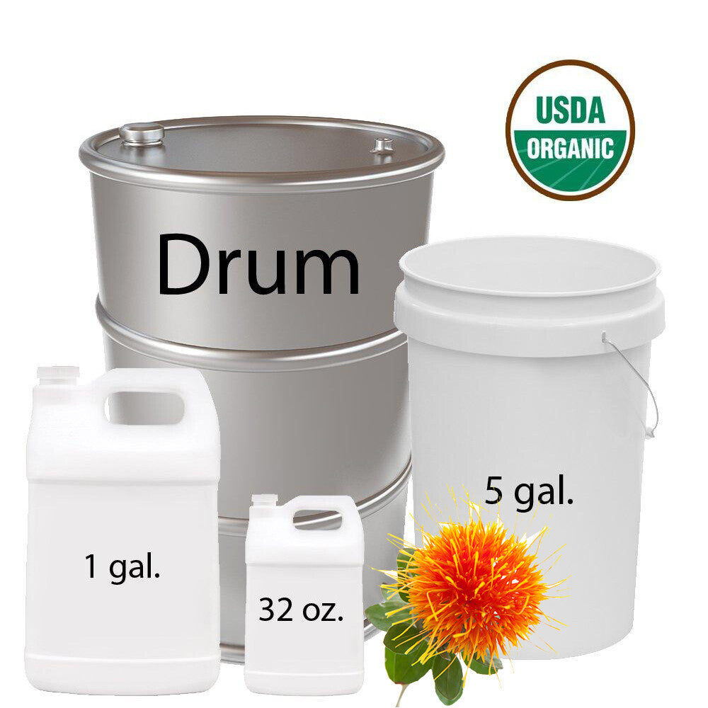 Bulk Organic Safflower Oil - Multiple Sizes for Cooking & Skincare