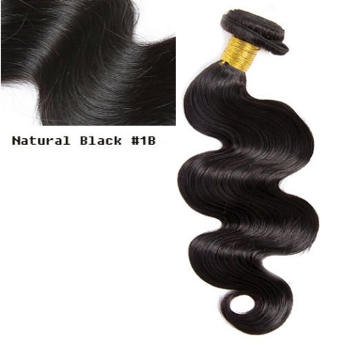 10A Mink Body Wave Virgin Remy Human Hair Extensions - Natural Black