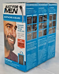 3 Pack Beard Dye Kit Dark Brown M-45 with Keratin for Mustache & Beard