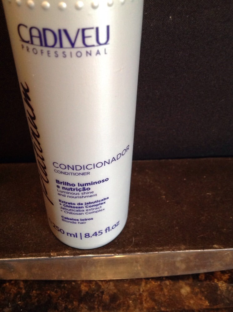 Cadiveu Platinum Conditioner for Blonde Hair 250ml - Nourishing & Tone Neutralizing