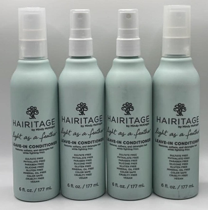 Hairitage Light As A Feather Leave-In Conditioner 4-Pack - 6 Fl Oz Each