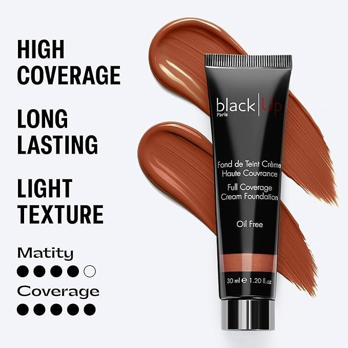 Full Coverage Cream Foundation - 1 oz, HC09 Chestnut (Dark/Golden) - Black Up