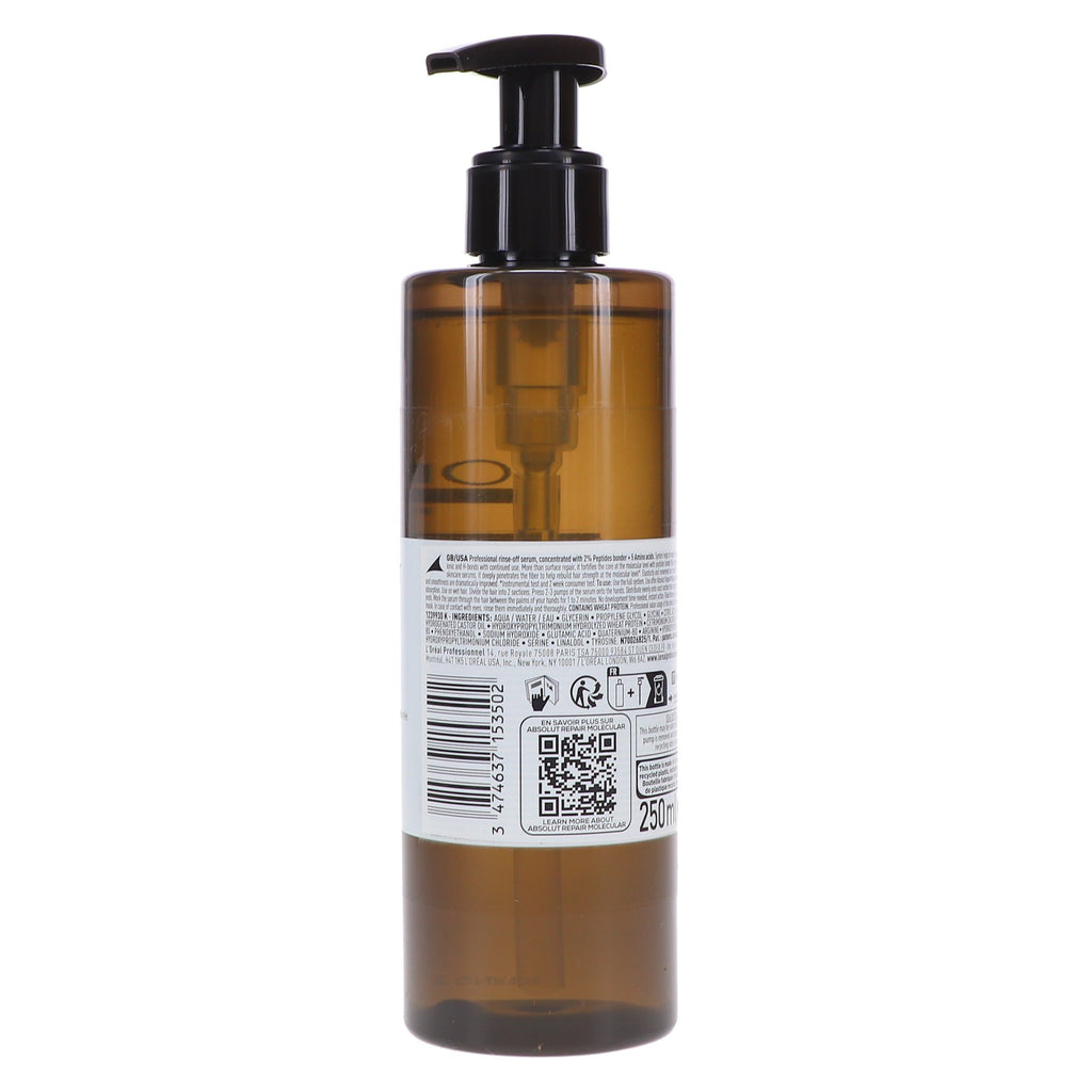 L'Oreal Professionnel Absolute Repair Molecular Hair Serum 8.45 oz - Damage Repair & Deep Nourishing