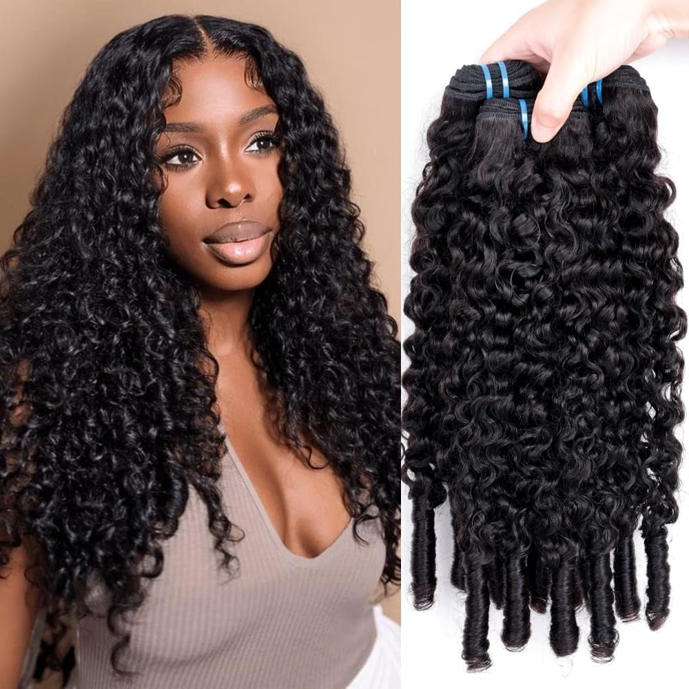 16-Inch Burmese Curly Human Hair Bundle with Double Weft - Virgin, Full Density