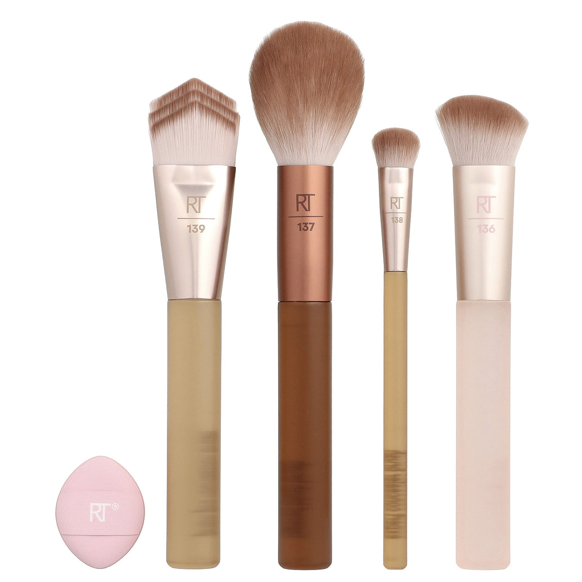Real Techniques New Nudes 2.0 Blurred Base Set - 5 Piece Limited Edition Brush Kit