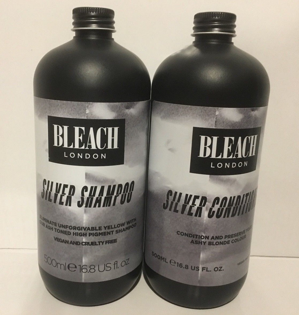 Silver Shampoo & Conditioner Set for Blonde Hair 500ml Each - Neutralizes Brassiness