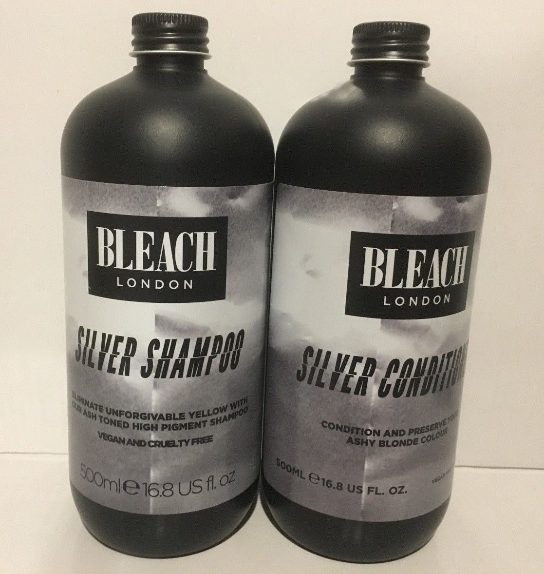 Silver Shampoo & Conditioner Set for Blonde Hair 500ml Each - Neutralizes Brassiness