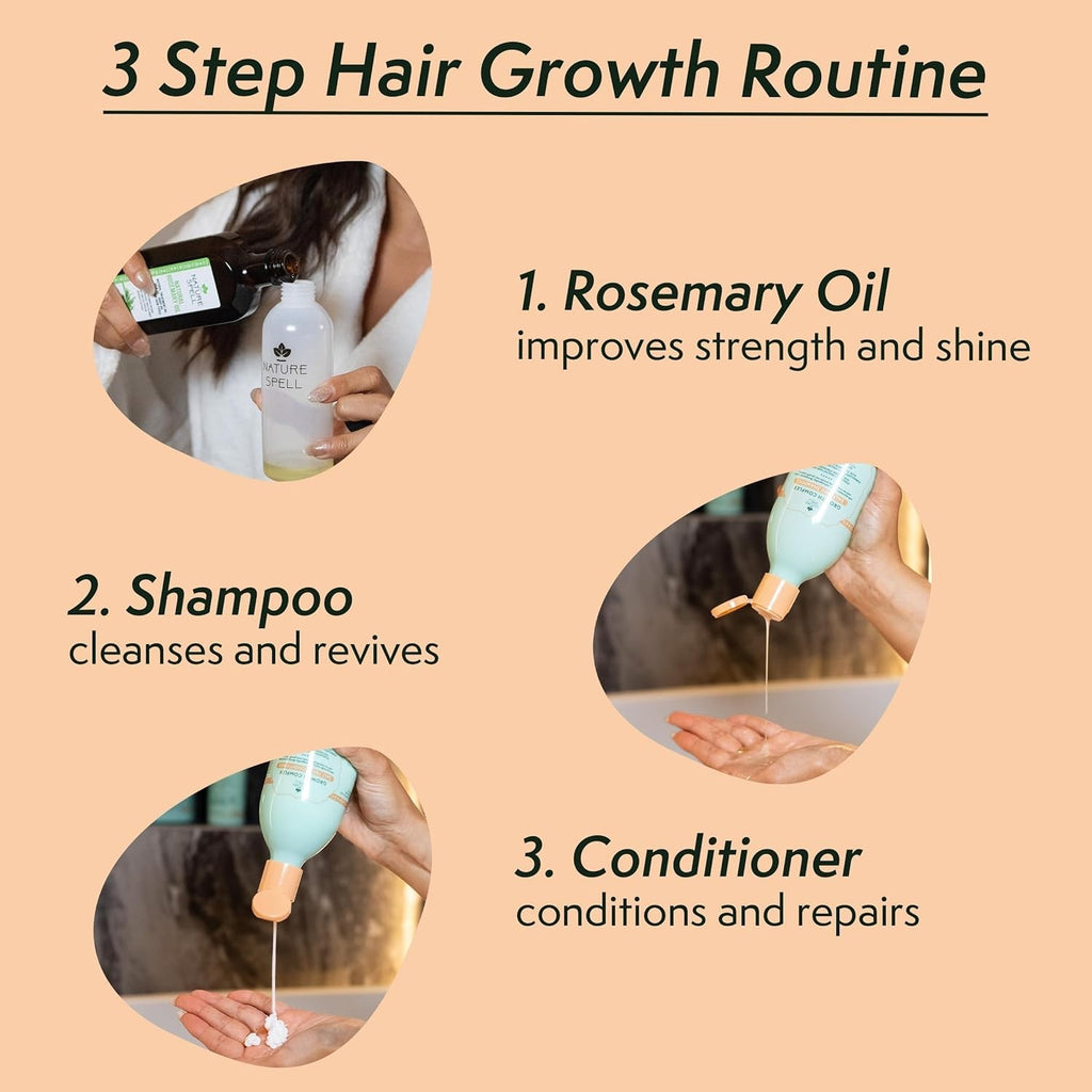 Plant-Based Hair Growth Shampoo & Conditioner Duo with Rosemary Oil