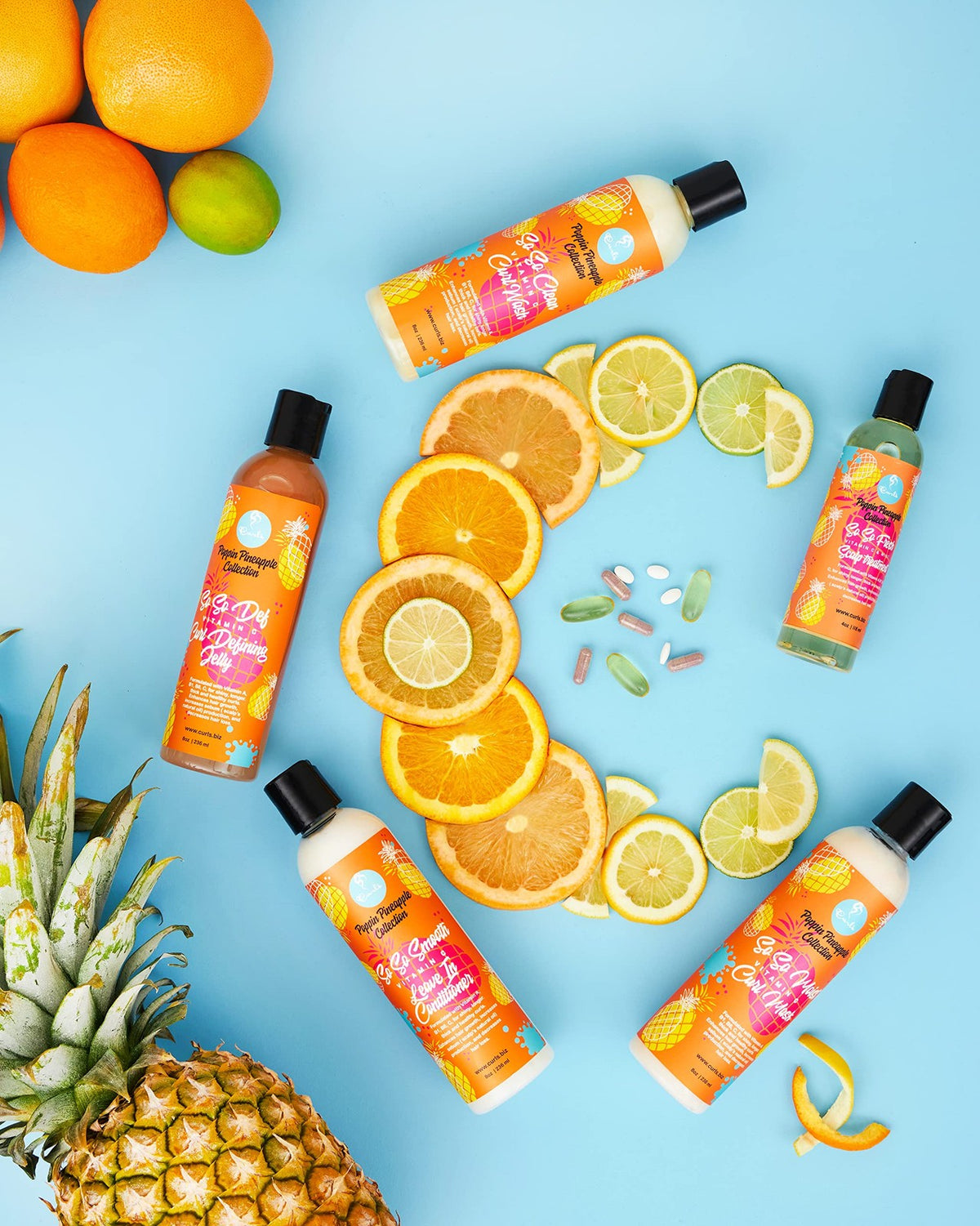 Vitamin C Curl Defining Jelly for Curly Hair - Frizz-Free Styling, 8 Fl Oz