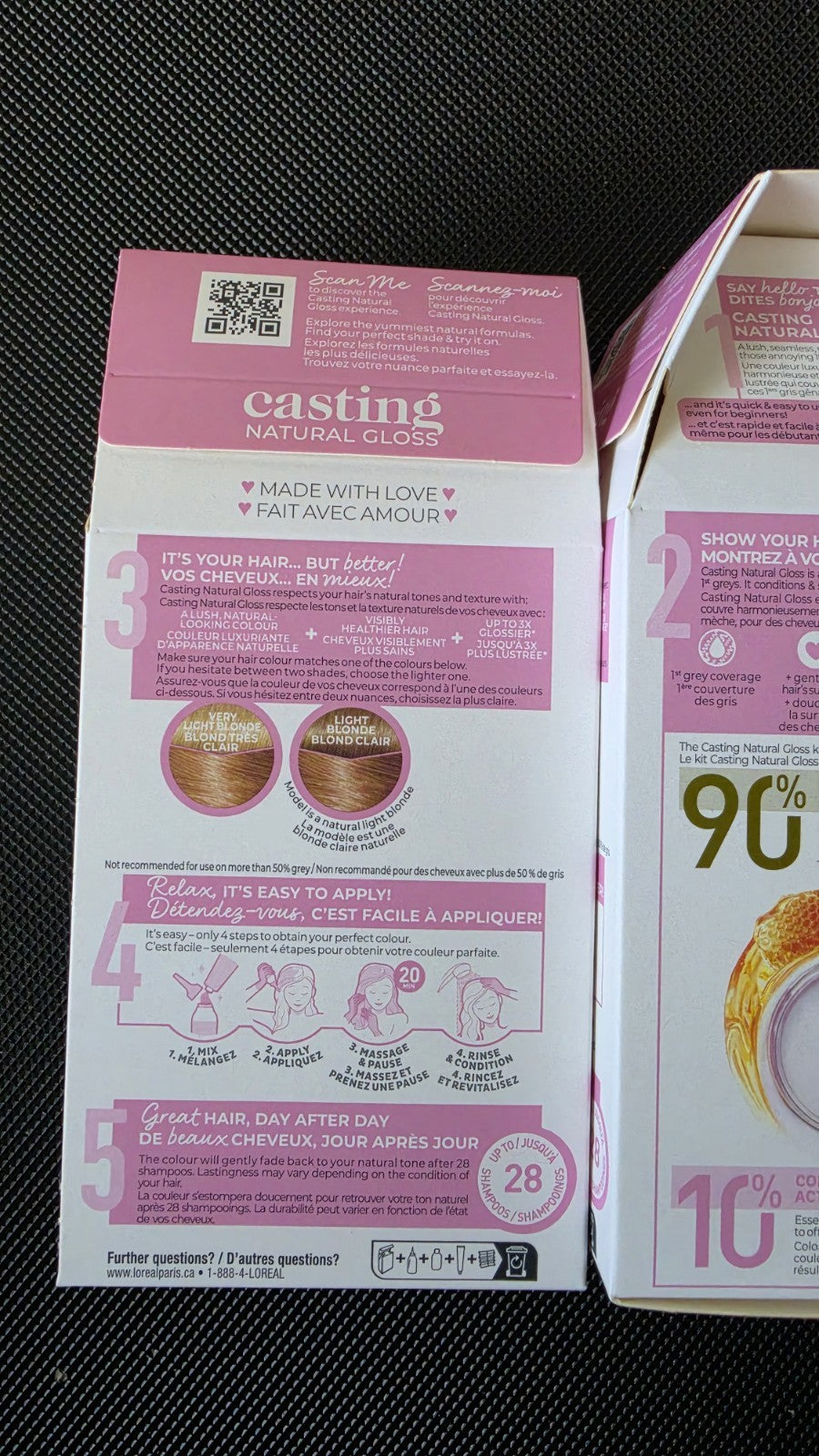 L'Oreal Paris Casting Natural Gloss 923 Vanilla Light Blonde Hair Color - Pack of 2