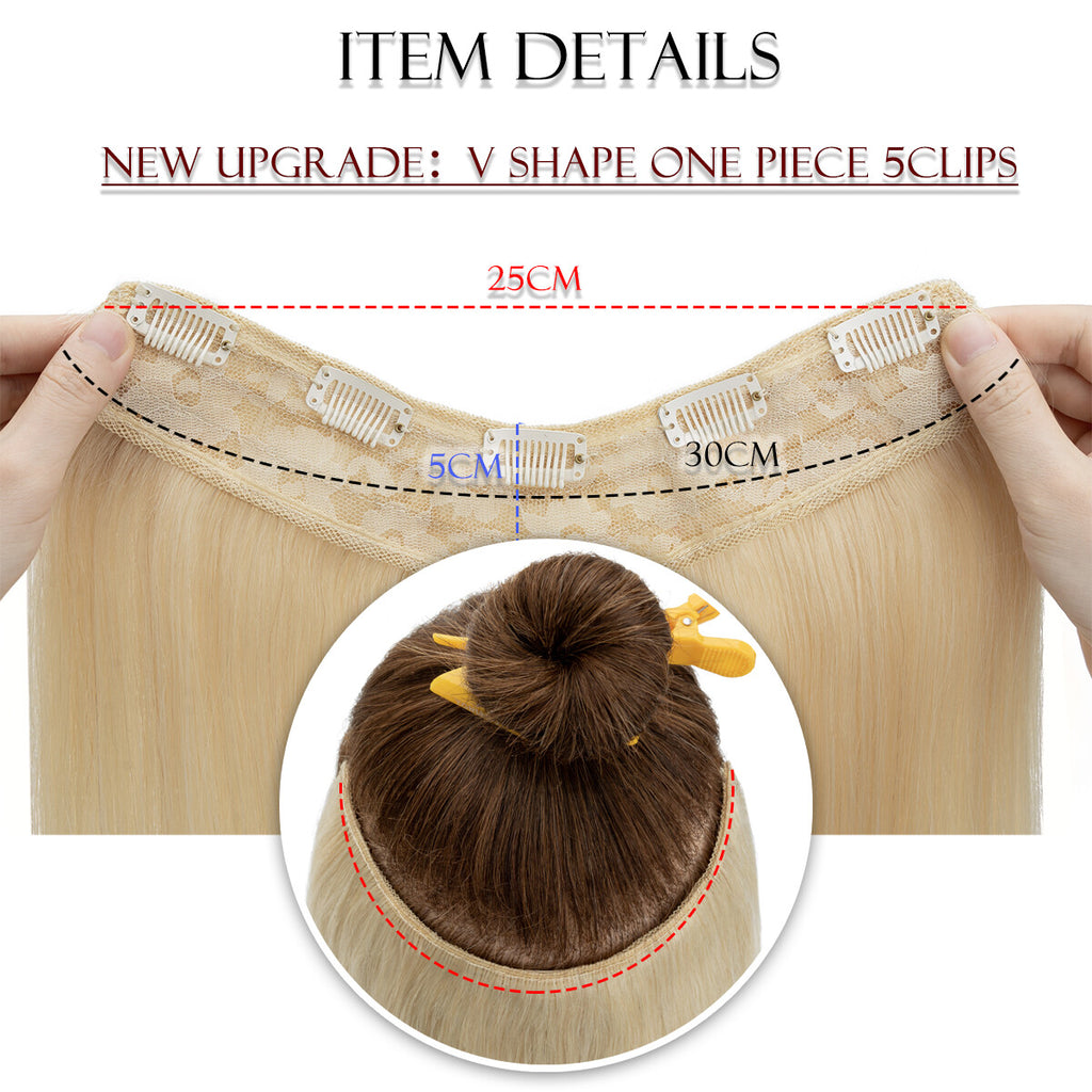 Clip-In Hair Extensions 100% Human Remy Hair Full Head V-Shape Long Styles
