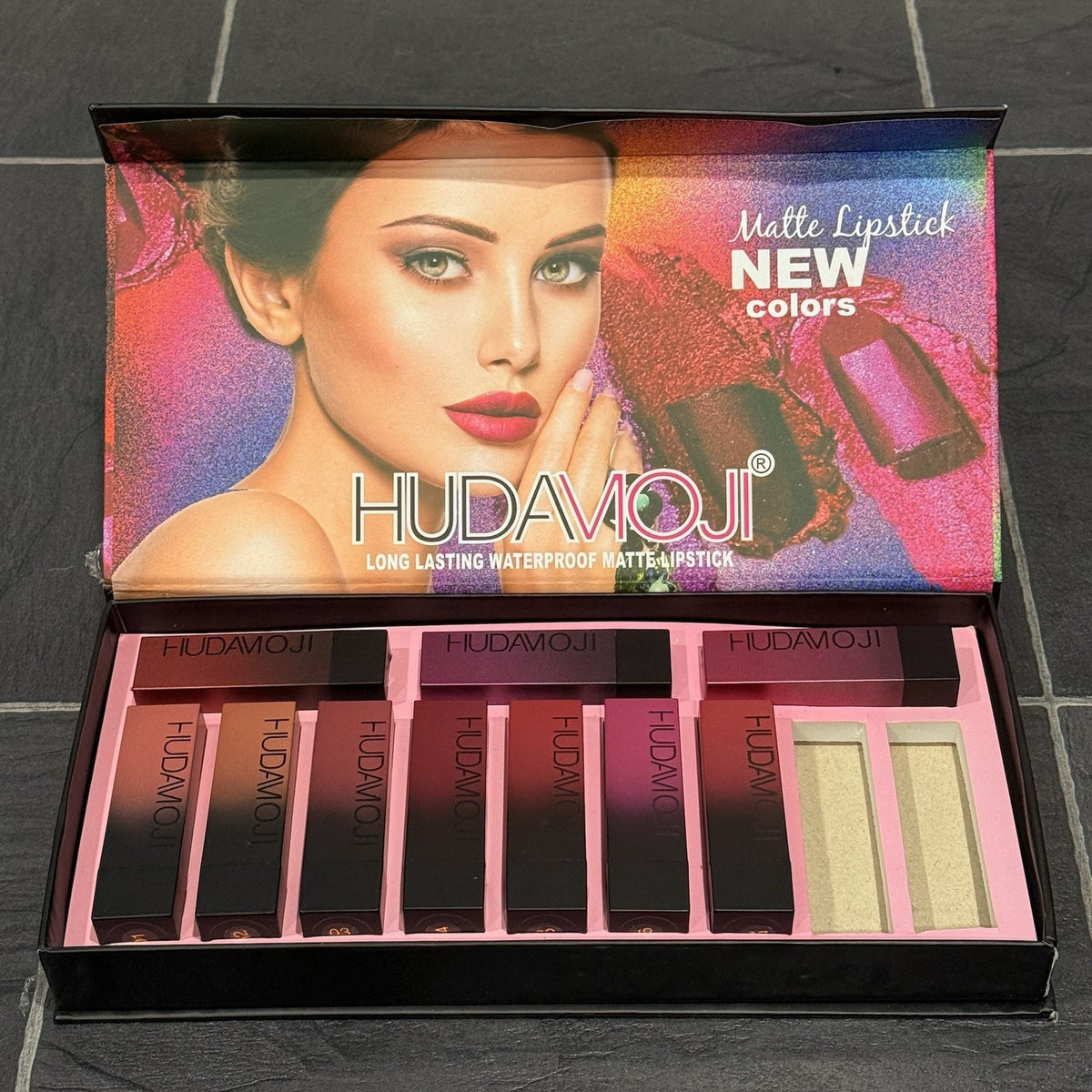 Huda Beauty Waterproof Lipstick Set - 10 Long-Lasting Lip Colors
