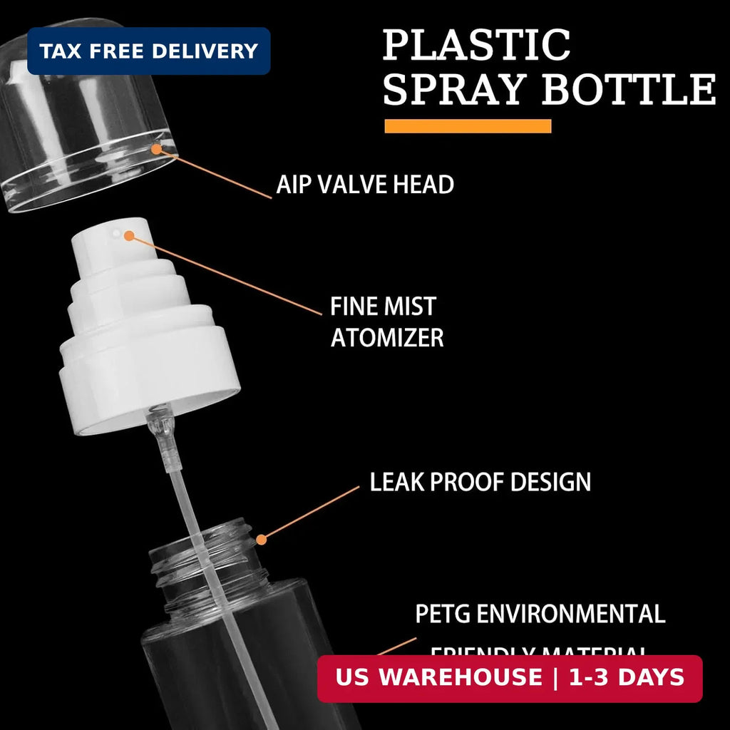 Travel Spray Bottles 2 Pack 2oz Fine Mist for Hair Face Perfume Cosmetics