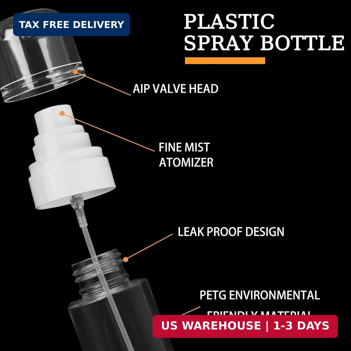 Travel Spray Bottles 2 Pack 2oz Fine Mist for Hair Face Perfume Cosmetics