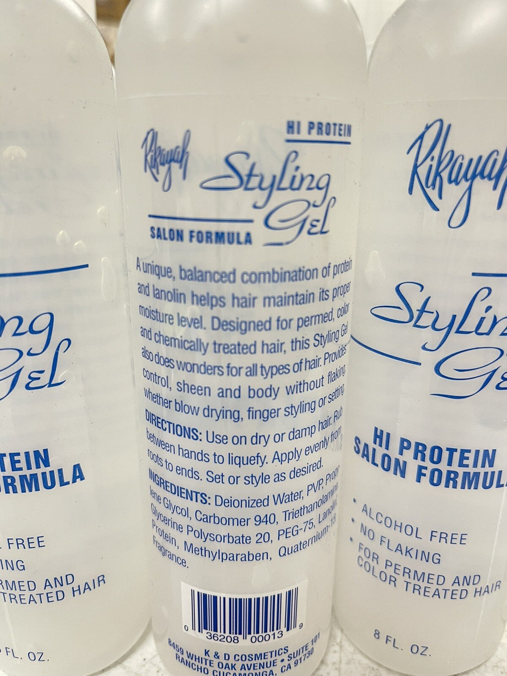 Alcohol-Free Hair Styling Gel - Hi Protein Salon Hold, 12 Bottles