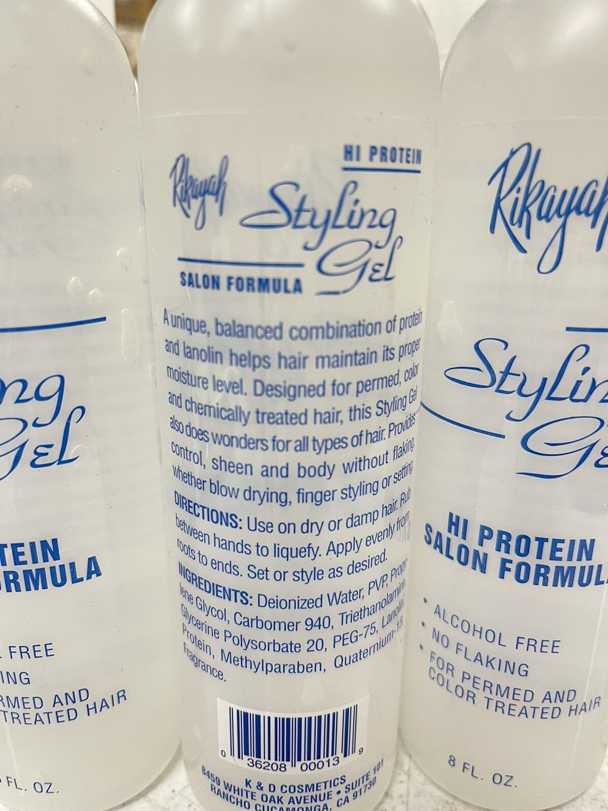 Alcohol-Free Hair Styling Gel - Hi Protein Salon Hold, 12 Bottles