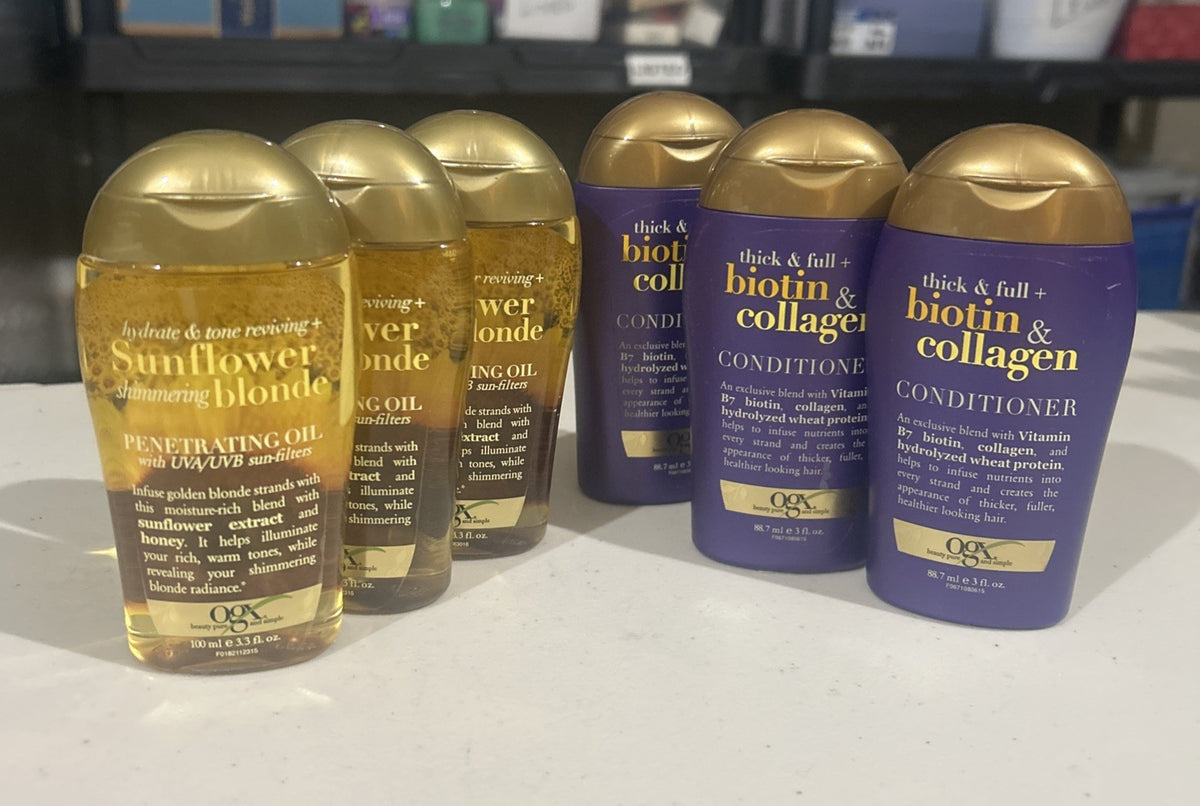 Hair Oil & Conditioner Set - Sunflower Shimmer & Collagen for Hair Care