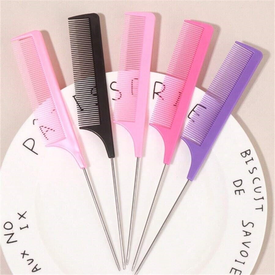 Professional Anti-Static Tail Hair Comb & Dye Brush for Salon & Home Use