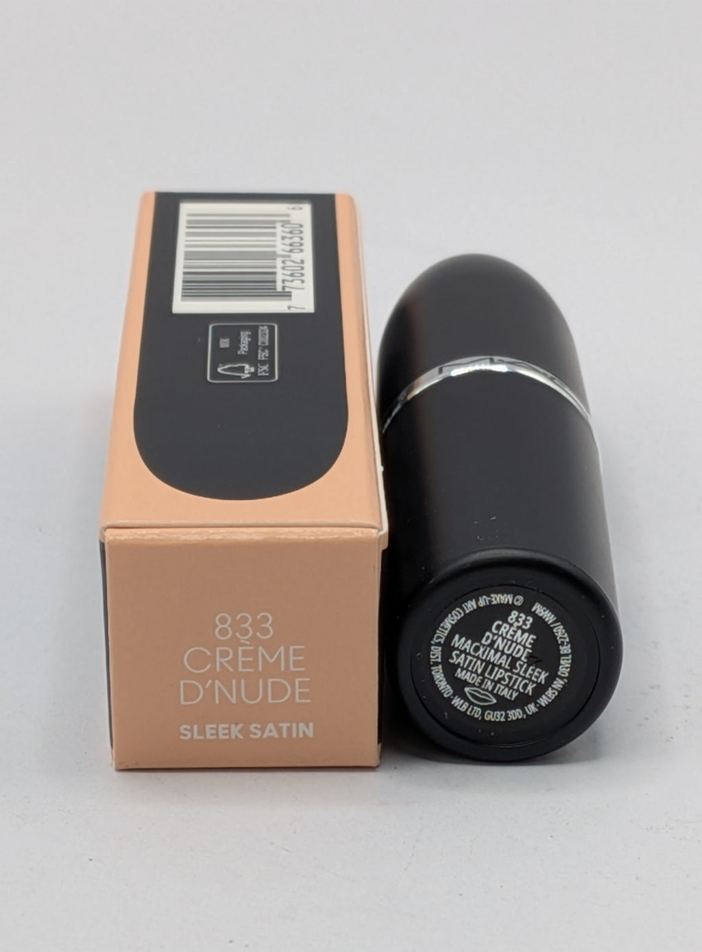 MAC Satin Lipstick 833 Creme D' Nude Full Size Lip Makeup