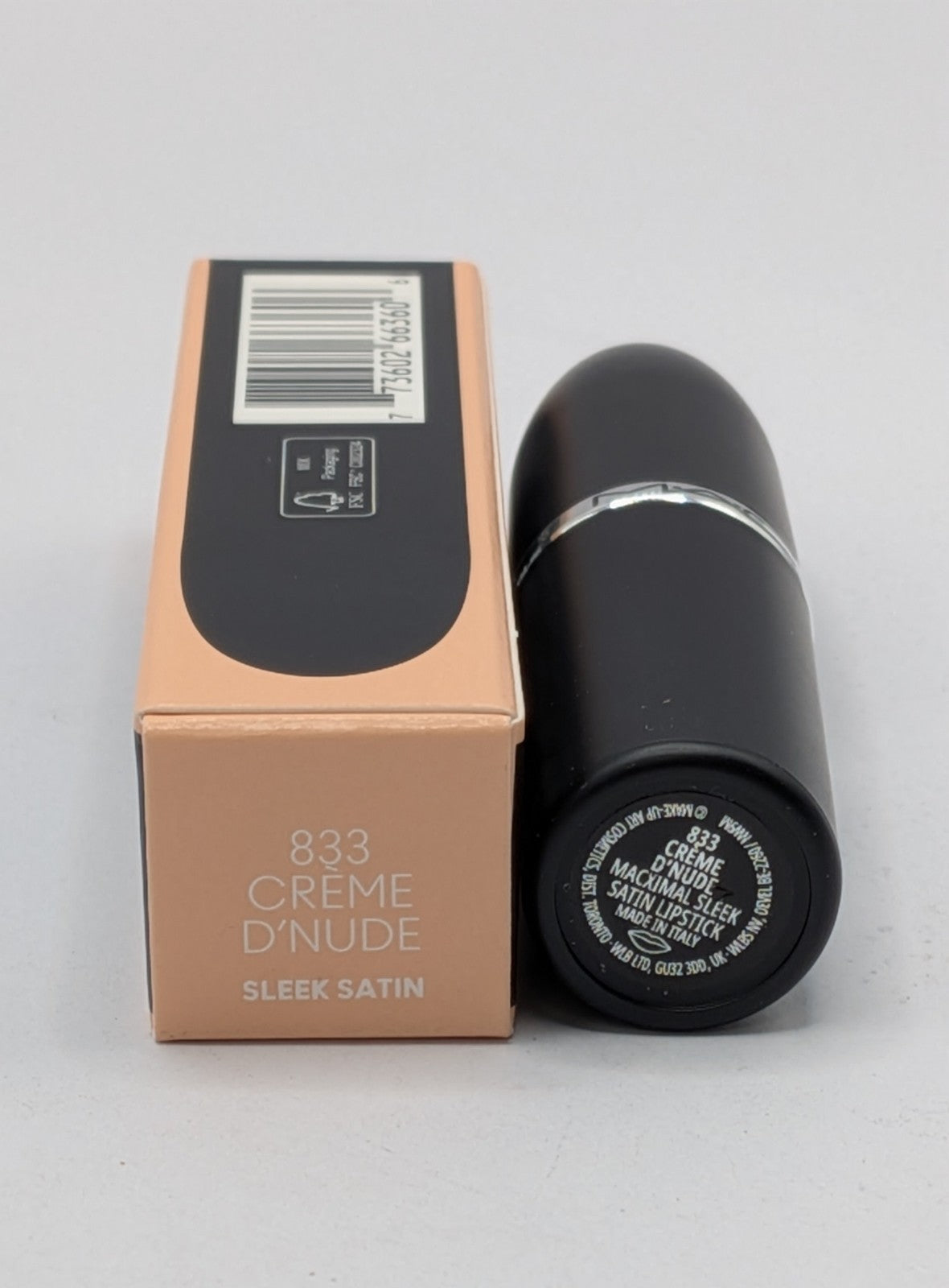 MAC Satin Lipstick 833 Creme D' Nude Full Size Lip Makeup