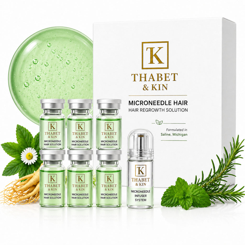 Hair Regrowth Serum for Men & Women - Thabet & KIN USA Hair Loss Treatment