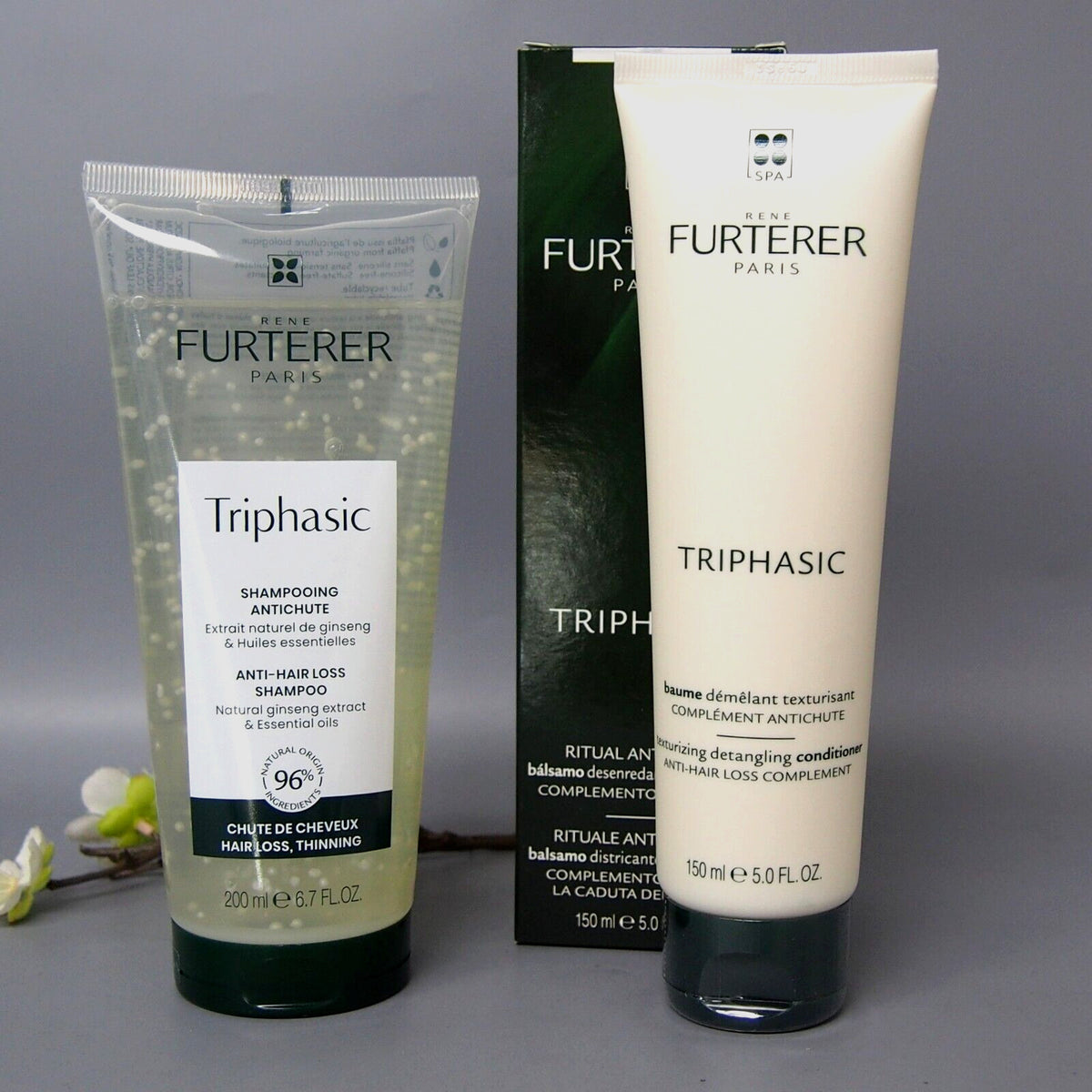 Triphasic Hair Loss Shampoo & Conditioner Duo - Strengthening & Texturizing for Thinning Hair
