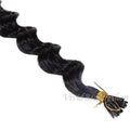 Deep Wave Micro Link Hair Extensions 22 Inch Remy Human Hair - Jet Black #1