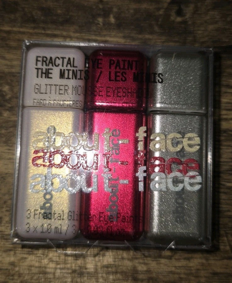 About-Face Fractal Eye Paint Minis - 3 Colors Glitter Eye Shadow Set