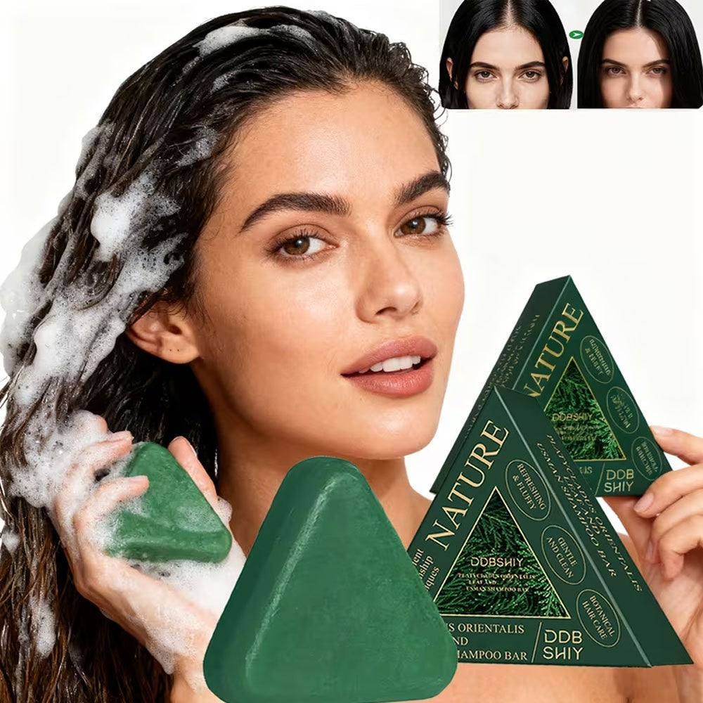 Natural Hair Growth Shampoo Bar with Usman Grass & Extracts - Thinning Hair & Oily Scalp