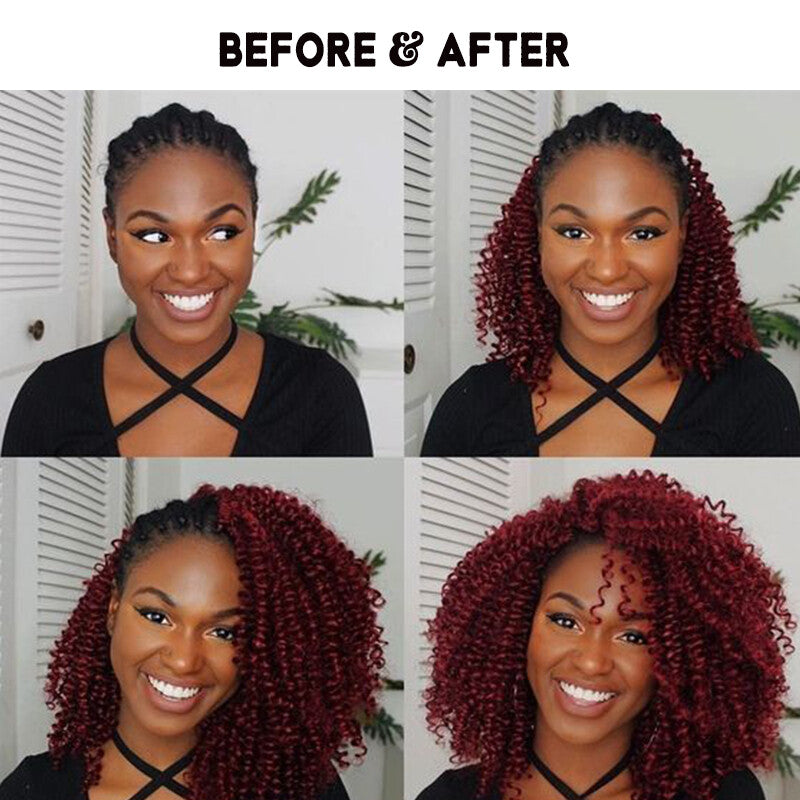 Kinky Curly Braids Afro Crochet Water Weaving Hair Extensions - Multiple Colors & Lengths