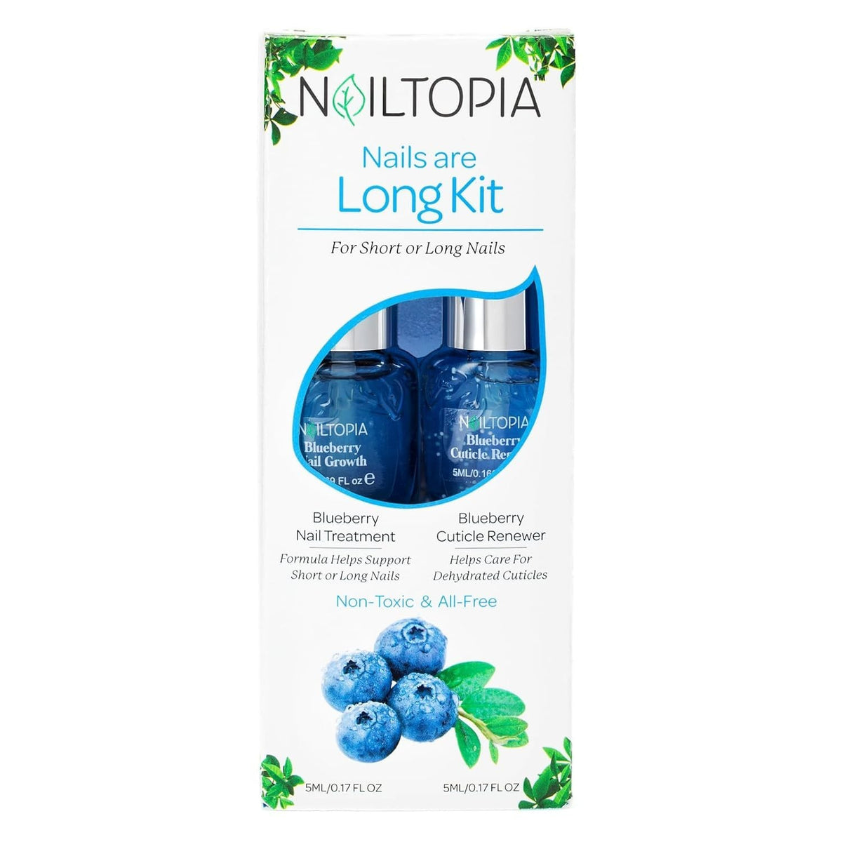 Nail Treatment Kit for Women - Long & Short Nails, 0.17oz Blueberry