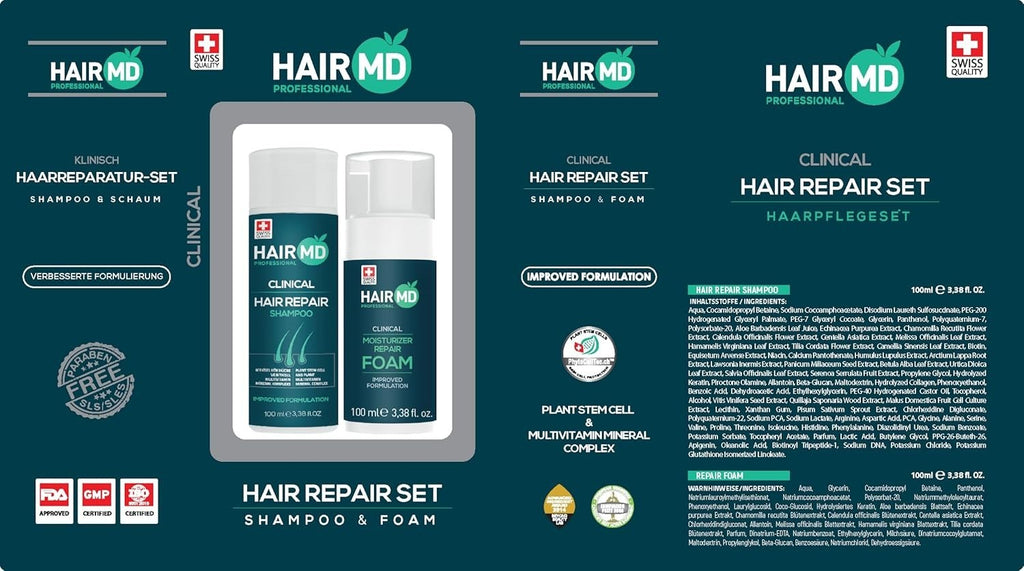 Post-Transplant Hair Care Set - Shampoo & Moisturizing Foam for Scalp