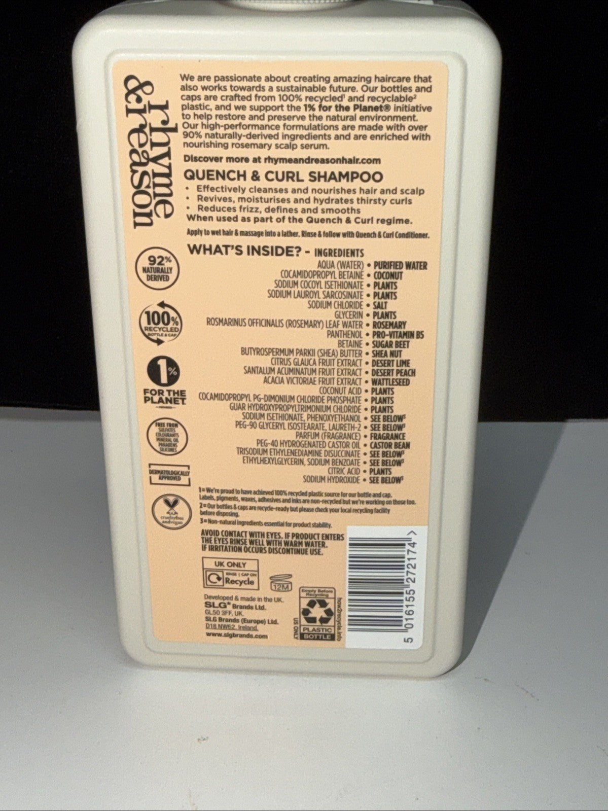 8 Pack Hair Care Set - Quench & Curl Shampoo & Conditioner 12 oz Each