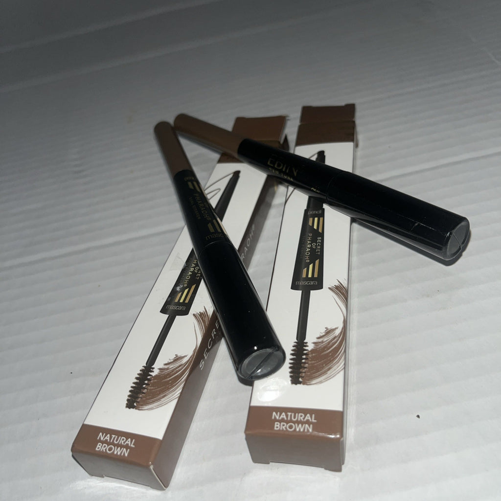 Eyebrow Pencil & Brow Mascara Duo Set - Natural Brown