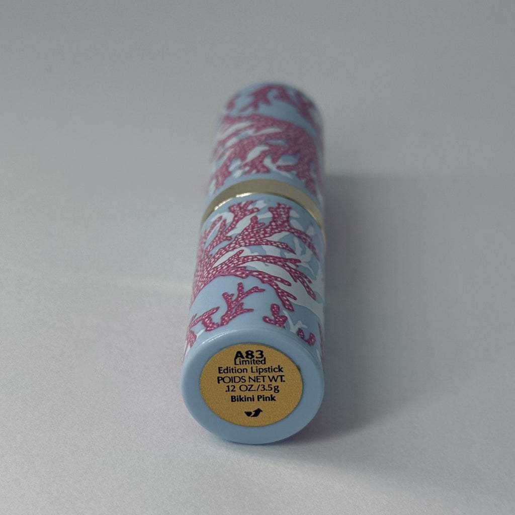 Estee Lauder Limited Edition Lipstick Bikini Pink Coral Print Case