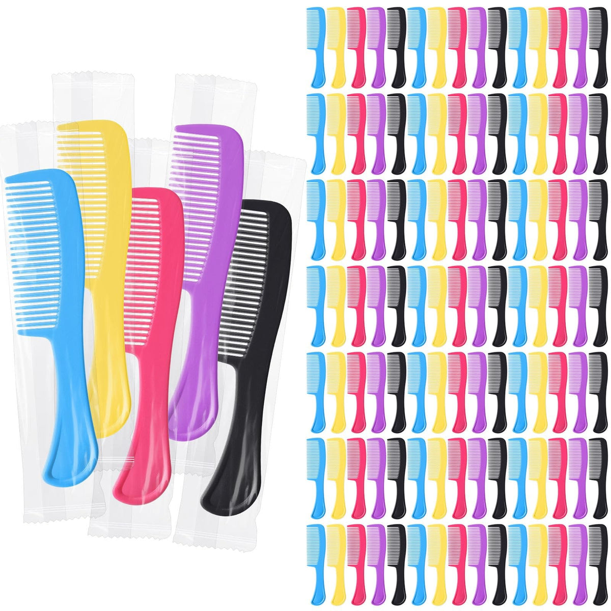 Bulk Plastic Hair Combs Set 15cm Travel Pocket Comb for Women & Men