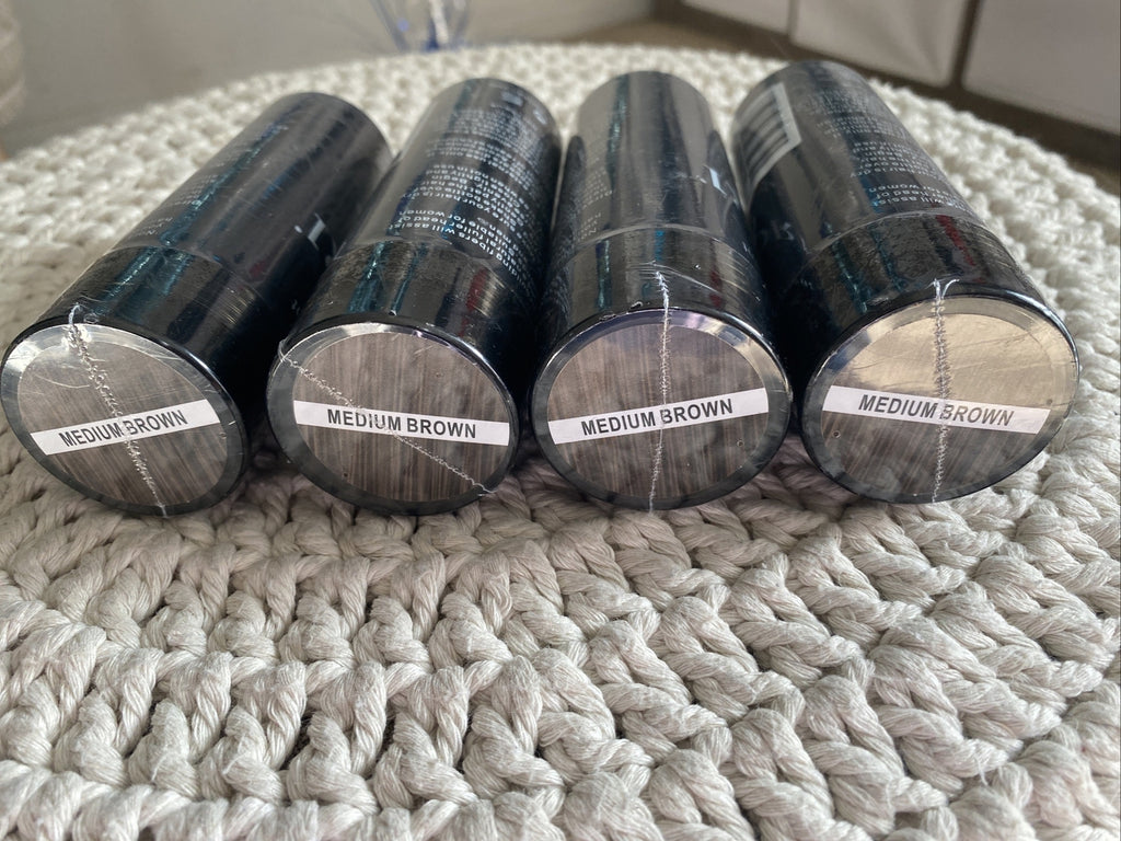 Keratin Hair Fibers Treatment Medium Brown 4 Pack - Hair Loss Concealers