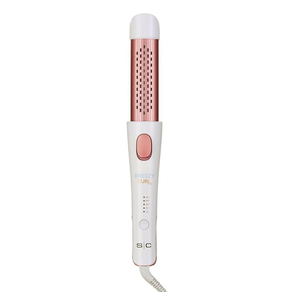 2-in-1 Cool Air Curling Iron & Flat Iron Hair Styler - Ceramic Tourmaline