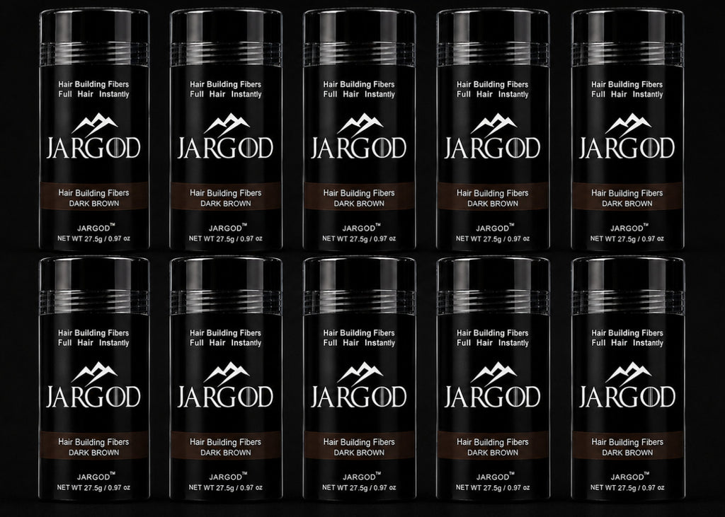 Hair Building Fibers Concealer 10-Pack Large 27.5g Dark Brown Thinning Hair