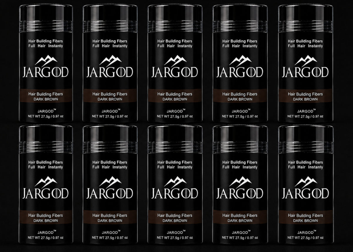 Hair Building Fibers Concealer 10-Pack Large 27.5g Dark Brown Thinning Hair
