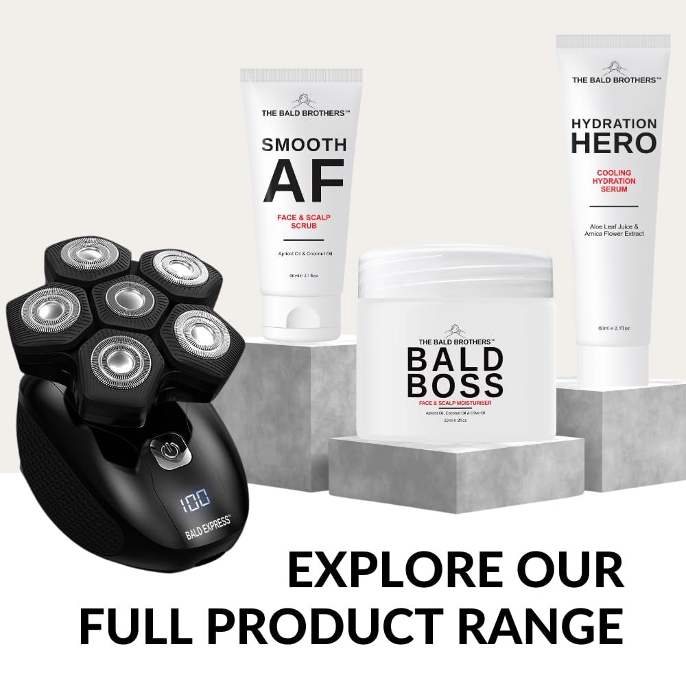 Men's Scalp Moisturizer for Bald Heads – Hydrating Face & Head Care