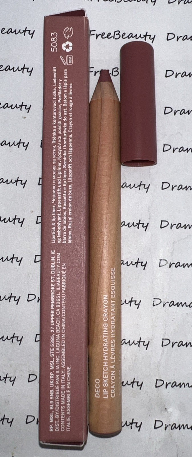 Ilia Lip Sketch Hydrating Lipstick & Lip Liner Crayon in Deco 2.3g