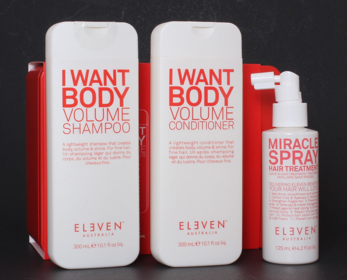 Eleven Australia Volume Hair Care Gift Set - Shampoo, Conditioner & Spray